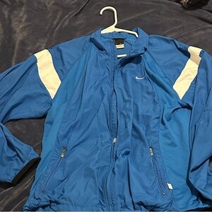 Nike Blue and White Athletic Jacket and pants set